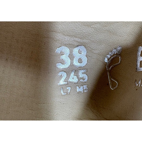 Birkenstock Gizeh White Suede Rainbow Buckle Thong Sandals Women's Size 38  US 7 - Picture 4 of 7